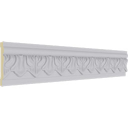 Ekena Millwork - MLD02X00TI - Endurathane Tirana Acanthus Leaf Panel Moulding, 2 3/4"H x 5/8"P x 94 1/2"L, Factory Primed