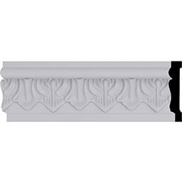 Ekena Millwork - MLD02X00TI - Endurathane Tirana Acanthus Leaf Panel Moulding, 2 3/4"H x 5/8"P x 94 1/2"L, Factory Primed