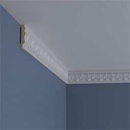 Ekena Millwork - MLD02X00TI - Endurathane Tirana Acanthus Leaf Panel Moulding, 2 3/4"H x 5/8"P x 94 1/2"L, Factory Primed