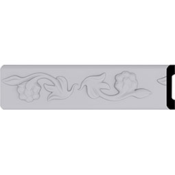 Ekena Millwork - MLD02X00KE - Endurathane Kent Running Flower Panel Moulding, 2 1/8"H x 5/8"P x 94 1/2"L, Factory Primed