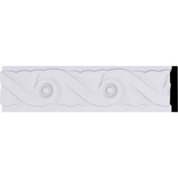 Ekena Millwork - MLD02X00MA - Endurathane Marseille French Scroll Chair Rail2 1/8"H x 3/8"P x 94 1/2"L, Factory Primed