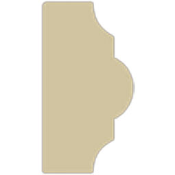 Ekena Millwork - MLD01X00CR - Endurathane Crendon Bead & Barrel Panel Moulding, 1"H x 5/8"P x 94 1/2"L, Factory Primed