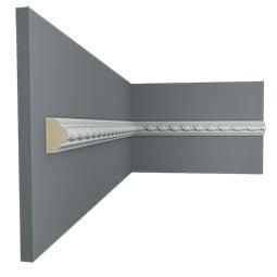 Ekena Millwork - MLD01X00BU - Endurathane Bulwark Rope Panel Moulding, 1"H x 5/8"P x 94 1/2"L, Factory Primed