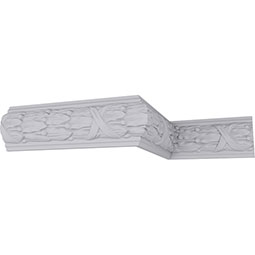 Ekena Millwork - MLD03X01DU - Endurathane Dublin Leaves Panel Moulding, 3"H x 1 1/8"P x 94 1/2"L, Factory Primed