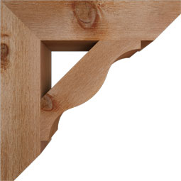 Ekena Millwork - BKTFST06 - Funston Slat Rough Sawn Bracket
