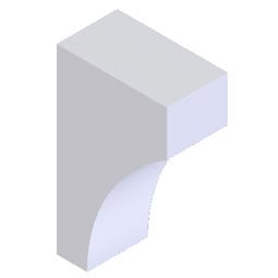 Fypon, Ltd. - BKT7X12X4 - 4"W x 7 1/4"D x 12"H Bracket Cove