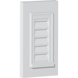 Fypon, Ltd. - LV18X30-4F - 25"W x 37"H x 1"P, 3 1/2" Trim, Vertical Louver w/ Flat Trim Attached