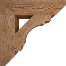 Ekena Millwork - BKTMRC06 - Merced Slat Rough Sawn Bracket