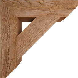 Ekena Millwork - BKTTRA06 - Traditional Slat Rough Sawn Bracket