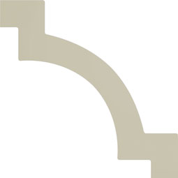 Ekena Millwork - PML11X11JA - Endurathane Jackson French Ribbon Panel Moulding Corner, 12 3/8"W x 11 3/4"H (matches moulding PML01X00JA), Factory Primed