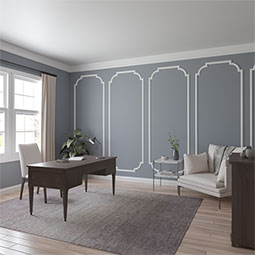 Ekena Millwork - PML11X11JA - Endurathane Jackson French Ribbon Panel Moulding Corner, 12 3/8"W x 11 3/4"H (matches moulding PML01X00JA), Factory Primed
