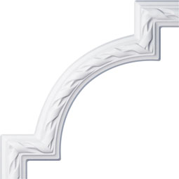Ekena Millwork - PML11X11JA - Endurathane Jackson French Ribbon Panel Moulding Corner, 12 3/8"W x 11 3/4"H (matches moulding PML01X00JA), Factory Primed