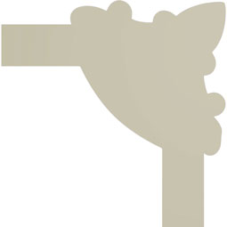 Ekena Millwork - PML10X10SU - Endurathane Sussex Floral Panel Moulding Corner, 11 3/4"W x 10 3/4"H (matches moulding PML02X00SU), Factory Primed