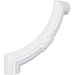Ekena Millwork - PML08X08AC - Endurathane Reeded Acanthus Leaf Panel Moulding Corner, 9 7/8"W x 8 7/8"H (matches moulding PML01X01AC), Factory Primed
