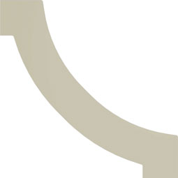 Ekena Millwork - PML08X08AC - Endurathane Reeded Acanthus Leaf Panel Moulding Corner, 9 7/8"W x 8 7/8"H (matches moulding PML01X01AC), Factory Primed