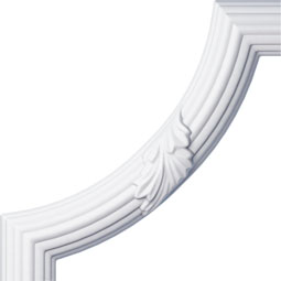 Ekena Millwork - PML08X08AC - Endurathane Reeded Acanthus Leaf Panel Moulding Corner, 9 7/8"W x 8 7/8"H (matches moulding PML01X01AC), Factory Primed