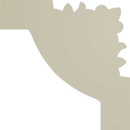 Ekena Millwork - PML10X10FO - Endurathane Foster Running Coin Panel Moulding Corner, 11 1/4"W x 10 1/4"H (matches moulding PML02X00FO), Factory Primed