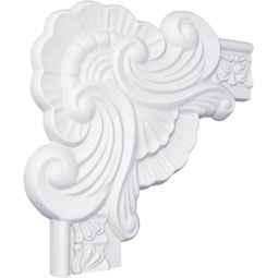 Ekena Millwork - PML09X09AC - Endurathane Acanthus Leaf Panel Moulding Corner, 10 3/8"W x 9 3/8"H (matches moulding PML02X00AC), Factory Primed