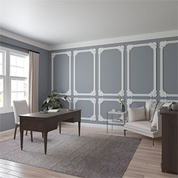 Ekena Millwork - PML09X09AC - Endurathane Acanthus Leaf Panel Moulding Corner, 10 3/8"W x 9 3/8"H (matches moulding PML02X00AC), Factory Primed