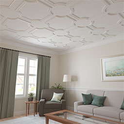 Ekena Millwork - PML10X10AC - Endurathane Acanthus Leaf Panel Moulding Corner, 11 7/8"W x 10 7/8"H (matches moulding PML02X00AC), Factory Primed
