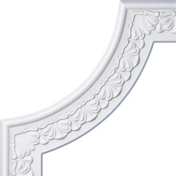Ekena Millwork - PML10X10AC - Endurathane Acanthus Leaf Panel Moulding Corner, 11 7/8"W x 10 7/8"H (matches moulding PML02X00AC), Factory Primed