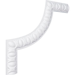 Ekena Millwork - PML08X08MD - Endurathane Middlesborough Egg & Dart Panel Moulding Corner, 9 3/8"W x 8 3/8"H (matches moulding PML01X00MD), Factory Primed