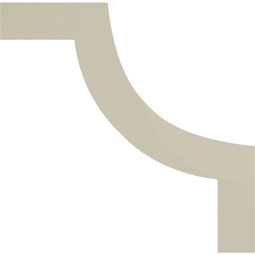 Ekena Millwork - PML08X08MD - Endurathane Middlesborough Egg & Dart Panel Moulding Corner, 9 3/8"W x 8 3/8"H (matches moulding PML01X00MD), Factory Primed