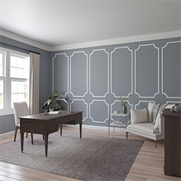 Ekena Millwork - PML08X08MD - Endurathane Middlesborough Egg & Dart Panel Moulding Corner, 9 3/8"W x 8 3/8"H (matches moulding PML01X00MD), Factory Primed