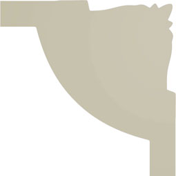 Ekena Millwork - PML08X08NE - Endurathane Nexus Acanthus Leaf Panel Moulding Corner, 9 1/2"W x 8 1/2"H (matches moulding PML01X00NE), Factory Primed