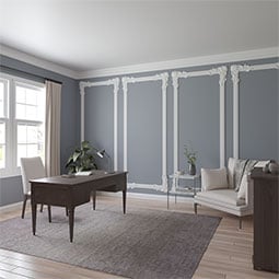 Ekena Millwork - PML19X19CA - Endurathane Caputo Egg & Dart Panel Moulding Corner, 20 7/8"W x 19 7/8"H (matches moulding PML03X00CA), Factory Primed