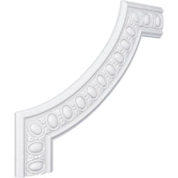 Ekena Millwork - PML16X16CA - Endurathane Caputo Egg & Dart Panel Moulding Corner, 17 1/8"W x 16 1/8"H (matches moulding PML03X00CA), Factory Primed
