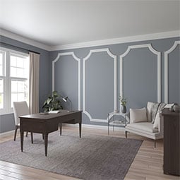 Ekena Millwork - PML16X16CA - Endurathane Caputo Egg & Dart Panel Moulding Corner, 17 1/8"W x 16 1/8"H (matches moulding PML03X00CA), Factory Primed