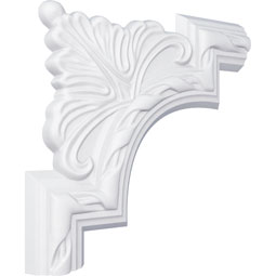 Ekena Millwork - PML09X09VA - Endurathane Valeriano French Ribbon Panel Moulding Corner, 10 3/8"W x 9 3/8"H (matches moulding PML02X00VA), Factory Primed