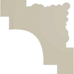 Ekena Millwork - PML09X09VA - Endurathane Valeriano French Ribbon Panel Moulding Corner, 10 3/8"W x 9 3/8"H (matches moulding PML02X00VA), Factory Primed