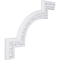 Ekena Millwork - PML12X12RA - Endurathane Raymond Egg & Dart Panel Moulding Corner, 13 7/8"W x 12 7/8"H (matches moulding PML02X00RA), Factory Primed