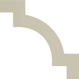 Ekena Millwork - PML12X12RA - Endurathane Raymond Egg & Dart Panel Moulding Corner, 13 7/8"W x 12 7/8"H (matches moulding PML02X00RA), Factory Primed