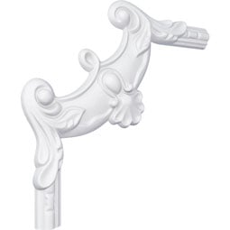 Ekena Millwork - PML08X08OD - Endurathane Odessa Bead & Barrel Panel Moulding Corner, 9 1/4"W x 8 1/4"H (matches moulding PML00X00OD), Factory Primed
