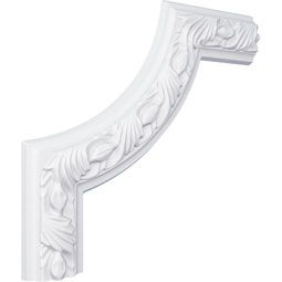 Ekena Millwork - PML10X10MI - Endurathane Milton Running Leaf Panel Moulding Corner, 10"W x 10"H (matches moulding PML02X00MI), Factory Primed