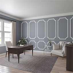Ekena Millwork - PML10X10MI - Endurathane Milton Running Leaf Panel Moulding Corner, 10"W x 10"H (matches moulding PML02X00MI), Factory Primed