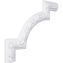 Ekena Millwork - PML12X12MI - Endurathane Milton Running Leaf Panel Moulding Corner, 13 3/4"W x 12 3/4"H (matches moulding PML02X00MI), Factory Primed