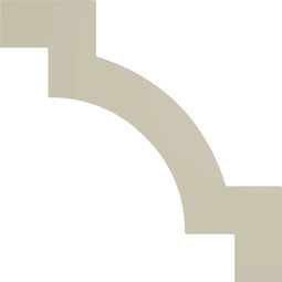 Ekena Millwork - PML12X12MI - Endurathane Milton Running Leaf Panel Moulding Corner, 13 3/4"W x 12 3/4"H (matches moulding PML02X00MI), Factory Primed