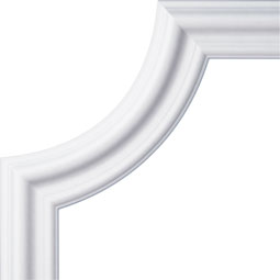Ekena Millwork - PML10X10SE - Endurathane Seville Panel Moulding Corner, 11 1/2"W x 10 1/2"H (matches moulding PML01X00SE), Factory Primed