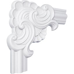 Ekena Millwork - PML10X10PM - Endurathane Pompeii Panel Moulding Corner, 11 5/8"W x 10 5/8"H (matches moulding PML02X00PO), Factory Primed