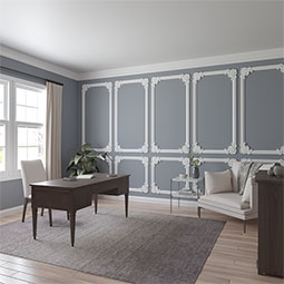 Ekena Millwork - PML10X10PM - Endurathane Pompeii Panel Moulding Corner, 11 5/8"W x 10 5/8"H (matches moulding PML02X00PO), Factory Primed