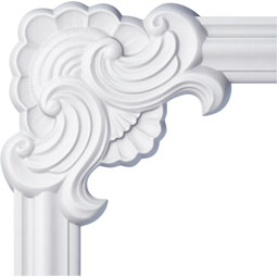 Ekena Millwork - PML10X10PM - Endurathane Pompeii Panel Moulding Corner, 11 5/8"W x 10 5/8"H (matches moulding PML02X00PO), Factory Primed