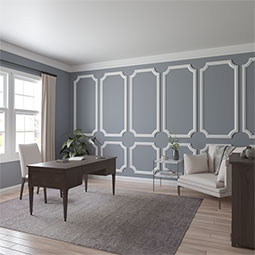Ekena Millwork - PML10X10PM-2 - Endurathane Pompeii Panel Moulding Corner, 11 1/2"W x 10 1/2"H (matches moulding PML02X00PO), Factory Primed