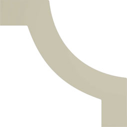 Ekena Millwork - PML06X06ST - Endurathane Stockport Panel Moulding Corner, 7 5/8"W x 6 5/8"H (matches moulding PML01X00ST), Factory Primed