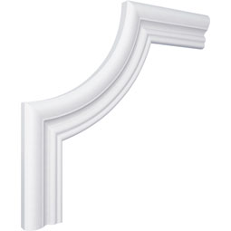 Ekena Millwork - PML09X09SW - Endurathane Swindon Panel Moulding Corner, 8 3/4"W x 7 3/4"H (matches moulding PML01X00SW), Factory Primed