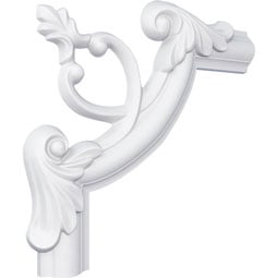 Ekena Millwork - PML09X09AS - Endurathane Ashford Panel Moulding Corner, 9"W x 9"H (matches moulding PML01X00AS), Factory Primed