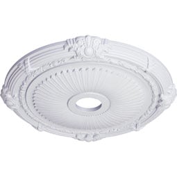 Ekena Millwork - CM27HE_P - Endurathane Heaton Ceiling Medallion, 27 1/2"OD x 3 7/8"ID x 2 1/4"P (Fits Canopies up to 6 1/2")